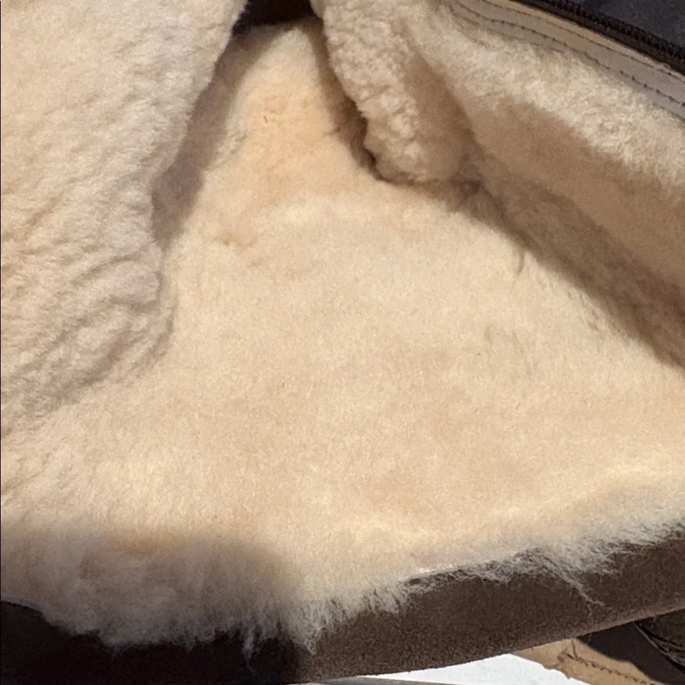 UGG Chocolate Suede Boots with Fur Lining